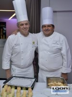 Laurent Bouvier, chef du restaurant chez Moss, Toque Blanche Lyonnaise et Christian Lherm, chef étoilé du restaurant les Trois Dômes (Sofitel de Lyon) et 