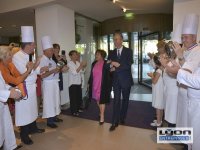 Danièle Pierrefeu et Jacques Bourguignon, directeur général Sofitel Lyon au 20 ème anniversaire des Gastronomes de Lyon au Sofitel de Lyon