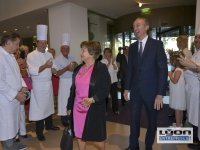 Danièle Pierrefeu et les chefs étoilés au 20 ème anniversaire des Gastronomes de Lyon au Sofitel de Lyon